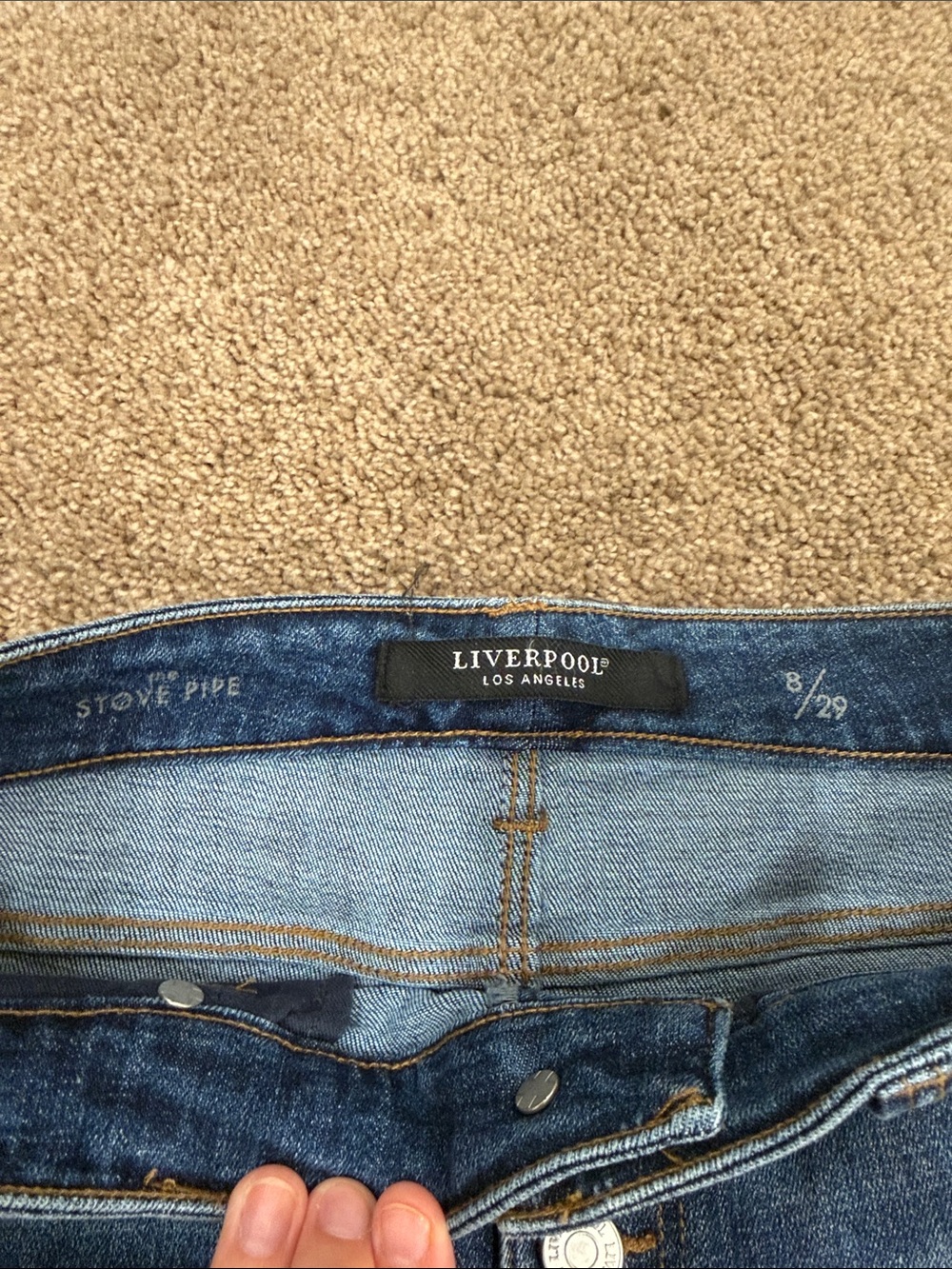 Liverpool “the Stove pipe” High-Rise Straight Leg Jeans - Blue - Picture 3 of 5